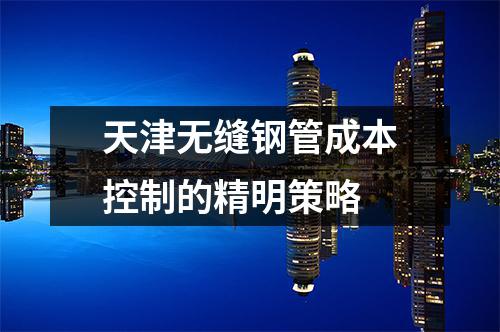 天津无缝钢管成本控制的精明策略